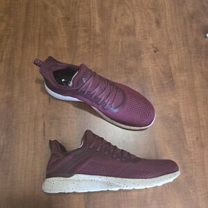 NEW APL Mens Techloom Tracer Burgundy Speckled Low Top Lace Up Sneakers 10.5